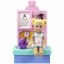 Conjunto e Boneca - Barbie Profissões - Morena - Doutora com Paciente - Mattel