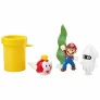 Conjunto e Mini Figuras - Super Mario - Underwater - Subaquático - Candide