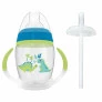 Copo com Bico e Alça Removível - Canudo Extra - 250ml - Dino - Buba