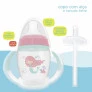 Copo com Bico e Alça Removível - Canudo Extra - 250ml - Sereia - Buba