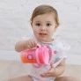 Copo de Treinamento 360 Bebê - Alça Removível - 210ml - Foguete - Rosa - Buba
