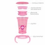 Copo de Treinamento 360 Bebê - Alça Removível - 210ml - Foguete - Rosa - Buba