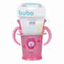 Copo de Treinamento 360 Bebê - Alça Removível - 210ml - Foguete - Rosa - Buba
