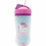 Copo Parede Dupla com Canudo - 320ml - Animal Fun - Unicórnio - Buba
