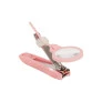 Cortador de Unha para Bebê com Lupa - Rosa - Buba