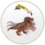 Figura - Dinossauro Rex Attack - Lança Míssil - Marron - Adijomar