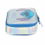 Estojo Box Infantil Escolar - Disney Stitch - Holográfica Prata - Luxcel
