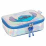Estojo Box Infantil Escolar - Disney Stitch - Holográfica Prata - Luxcel