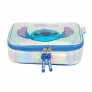 Estojo Box Infantil Escolar - Disney Stitch - Holográfica Prata - Luxcel
