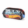 Estojo Infantil Escolar Duplo - Hot Wheels - Preto - Luxcel