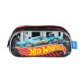 Estojo Infantil Escolar Duplo - Hot Wheels - Preto - Luxcel