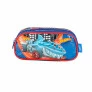 Estojo Infantil Escolar Duplo - Hot Wheels - Shark Azul - Luxcel