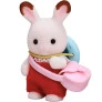 Figura - Sylvanian Families - Bebê Coelho Chocolate - Epoch Magia