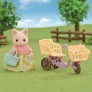 Figura - Sylvanian Families - Passeio de Bicicleta - Mãe Gato Primavera - Epoch Magia