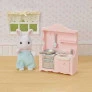 Figura e Conjunto - Sylvanian Families - Cozinha - Pai Coelho Neve - Epoch Magia