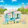 Figura e Veículo - Sylvanian Families - Trem Arco-íris Flutuando na Nuvem - Epoch Magia