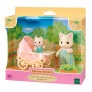 Figuras - Sylvanian Families - Carrinho - Bebê e Papai Gatos Primavera - Epoch Magia