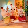 Figuras - Sylvanian Families - Família Coelhos Chocolate - Epoch Magia
