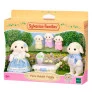 Figuras - Sylvanian Families - Família Coelhos Floral - Epoch Magia