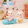Figuras - Sylvanian Families - Gêmeos Coelho Chocolate - Epoch Magia