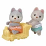 Figuras - Sylvanian Families - Gêmeos Huskys - Epoch Magia