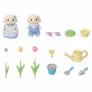 Figuras - Sylvanian Families - Jardinagem Coelhos Floral - Epoch Magia