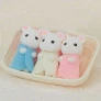 Figuras - Sylvanian Families - Trigêmeos Ratos Marshmallow - Epoch Magia