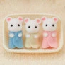 Figuras - Sylvanian Families - Trigêmeos Ratos Marshmallow - Epoch Magia