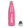 Garrafa Aço Inox - 500ml - Up4you - Clássica Rosa - Luxcel