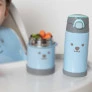 Garrafa com Canudo - Aço Inox - Térmica - 400 ml - Gumy - Azul - Buba