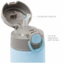 Garrafa com Canudo - Aço Inox - Térmica - 400 ml - Gumy - Azul - Buba