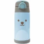 Garrafa com Canudo - Aço Inox - Térmica - 400 ml - Gumy - Azul - Buba