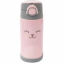 Garrafa com Canudo - Aço Inox - Térmica - 400 ml - Gumy - Rosa - Buba