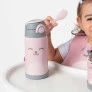 Garrafa com Canudo - Aço Inox - Térmica - 400 ml - Gumy - Rosa - Buba