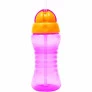 Garrafinha Fresh Infantil com Tampa e Canudo - 300ml - Rosa - Buba