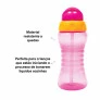 Garrafinha Fresh Infantil com Tampa e Canudo - 300ml - Rosa - Buba