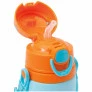 Garrafinha Infantil Alumínio com Canudo - 400ml - Animal Fun - Leão - Buba
