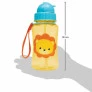 Garrafinha Infantil com Canudo - 400ml - Animal Fun Leão - Buba