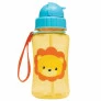 Garrafinha Infantil com Canudo - 400ml - Animal Fun Leão - Buba