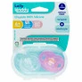 Kit 2 Chupetas - Silicone - 6m - Rosa - Lolly Kinddy
