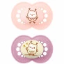 Kit 2 Chupetas - SkinSoft - Day Night - Brilha no Escuro - 16m - Rosa - MAM