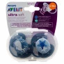 Kit 2 Chupetas - Ultra Soft - 6-18m - Baleia-Estrelas - Philips Avent