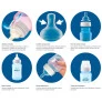 Kit 3 Mamadeiras - Anticólica - 125-260-330ml - Clássica - Azul - Philips Avent