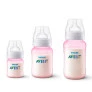 Kit 3 Mamadeiras - Anticólica - 125-260-330ml - Clássica - Rosa - Philips Avent