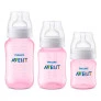 Kit 3 Mamadeiras - Anticólica - 125-260-330ml - Clássica - Rosa - Philips Avent