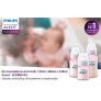 Kit 3 Mamadeiras - Anticólica - 125-260-330ml - Clássica - Rosa - Philips Avent
