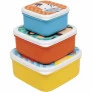 Kit 3 Potinhos com Tampas - Infantil - Animal Fun - Zoo - P - M - G - Buba
