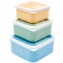 Kit 3 Potinhos com Tampas - Infantil - Gumy - Azul - P - M - G - Buba