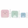 Kit 3 Potinhos com Tampas - Infantil - Gumy - Rosa - P - M - G - Buba
