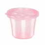 Kit 3 Potinhos para Papinha da Bebê - 180ml - Rosa - Buba